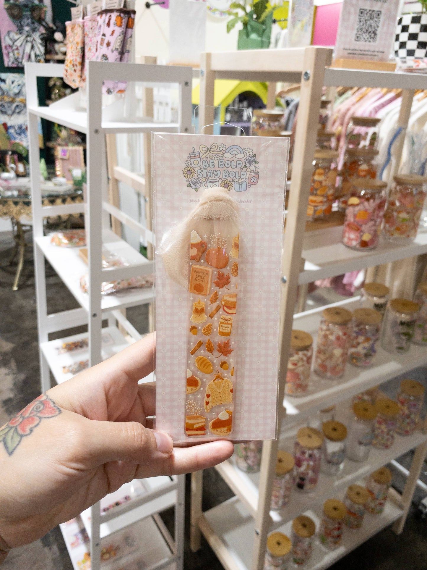 Pumpkin Spice Acrylic Bookmark