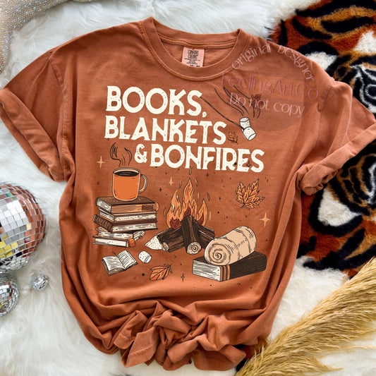 Books Blankets Bonfires Shirt