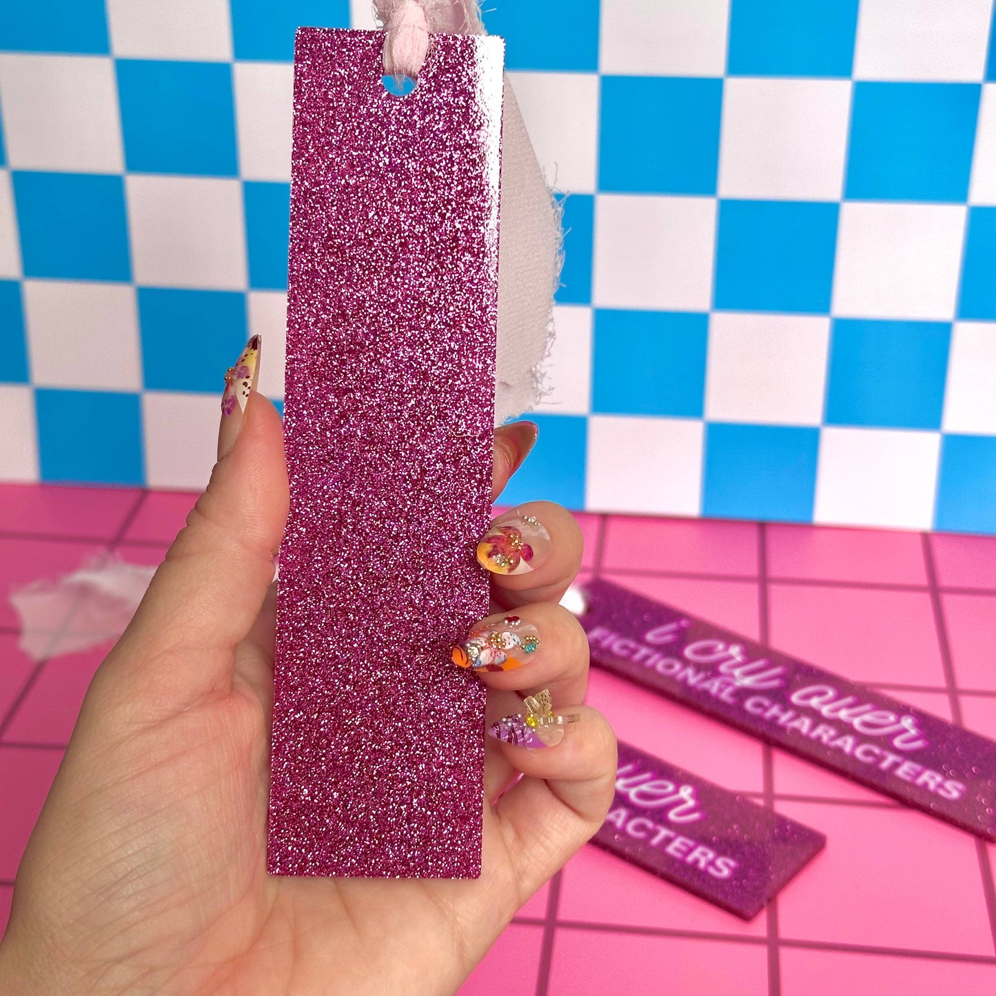 Funny Smut Bookish Books Glitter Acrylic Bookmark