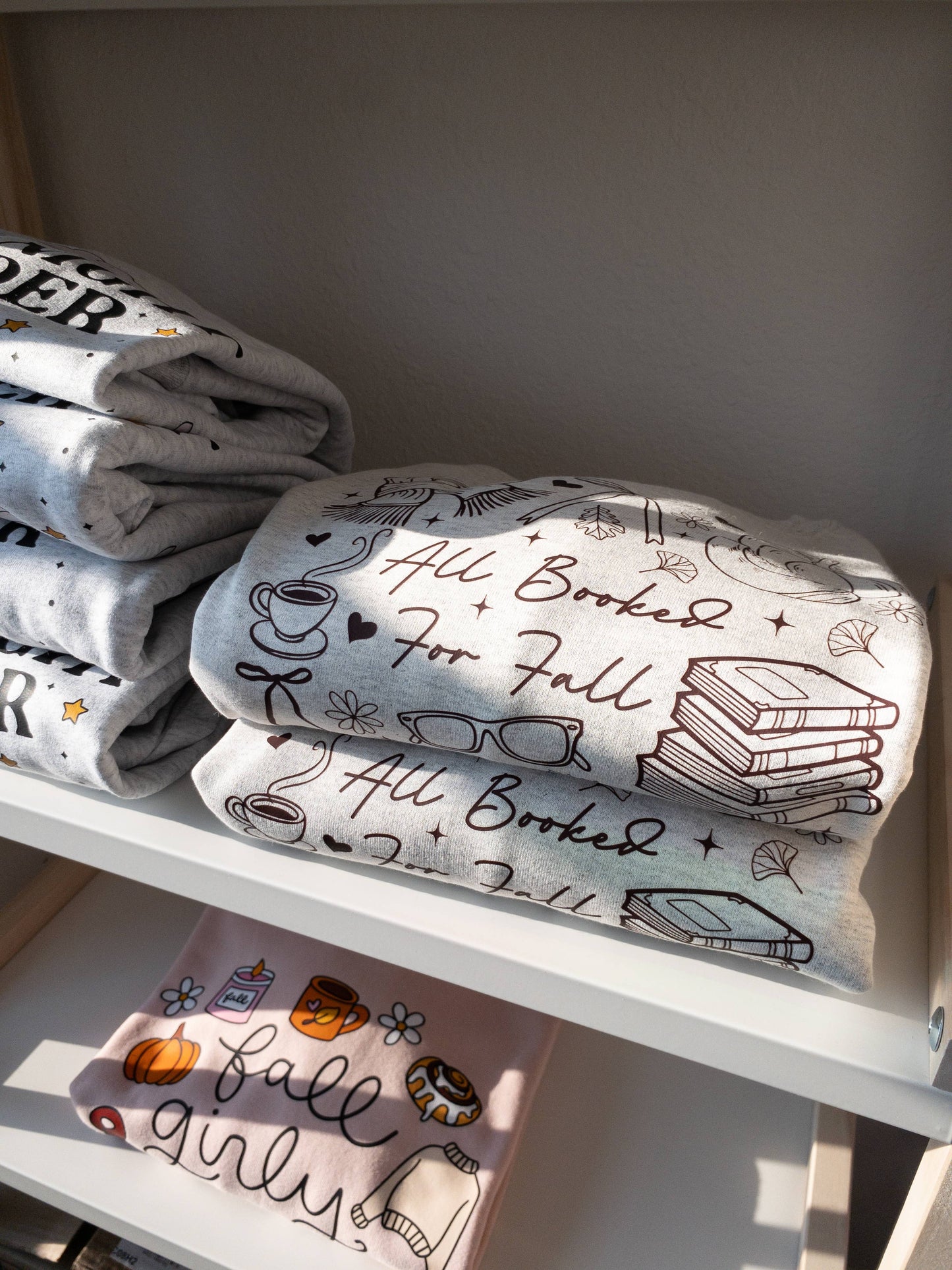 All Booked for Fall Cozy Book Lover Sweatshirt