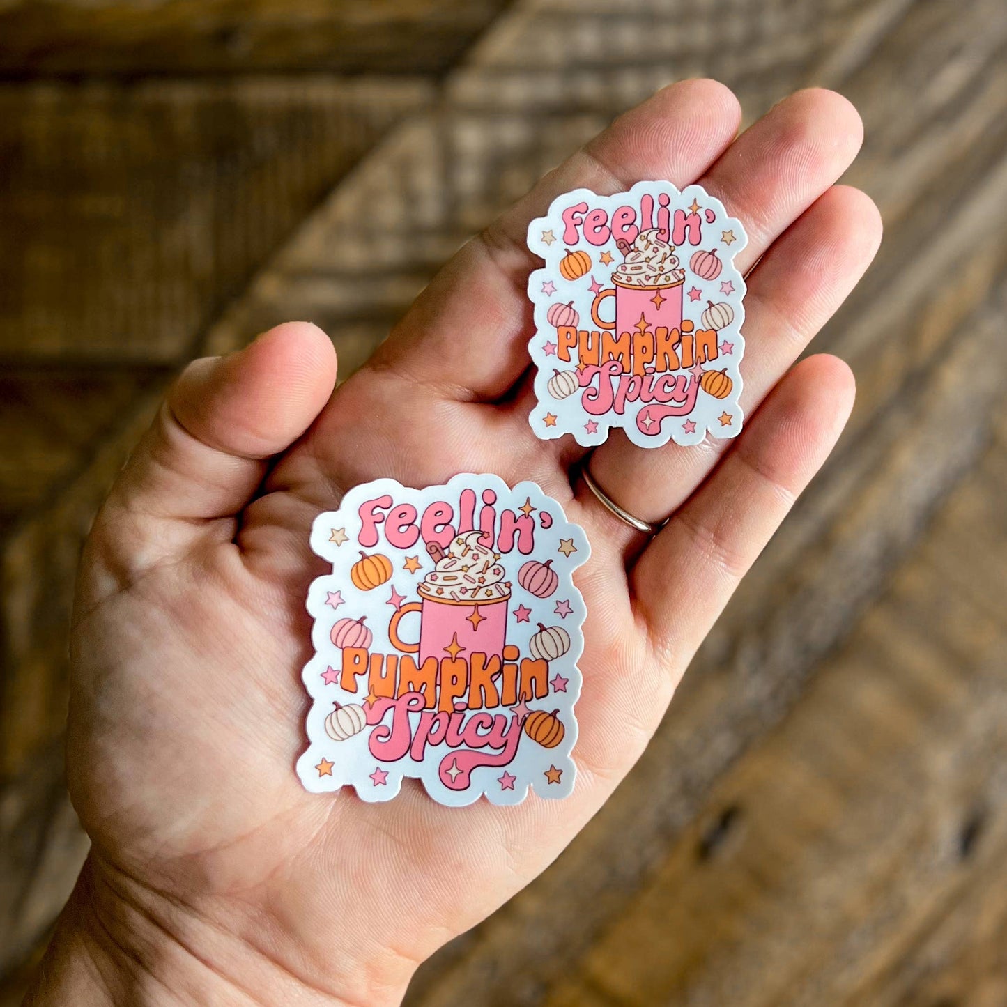 Feelin' Pumpkin Spicy Vinyl Sticker