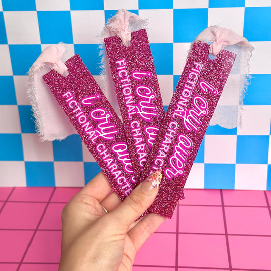 Funny Smut Bookish Books Glitter Acrylic Bookmark