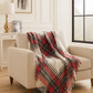 Red Classic Plaid Tassel Trim 50x60 Inch Throw Blanket