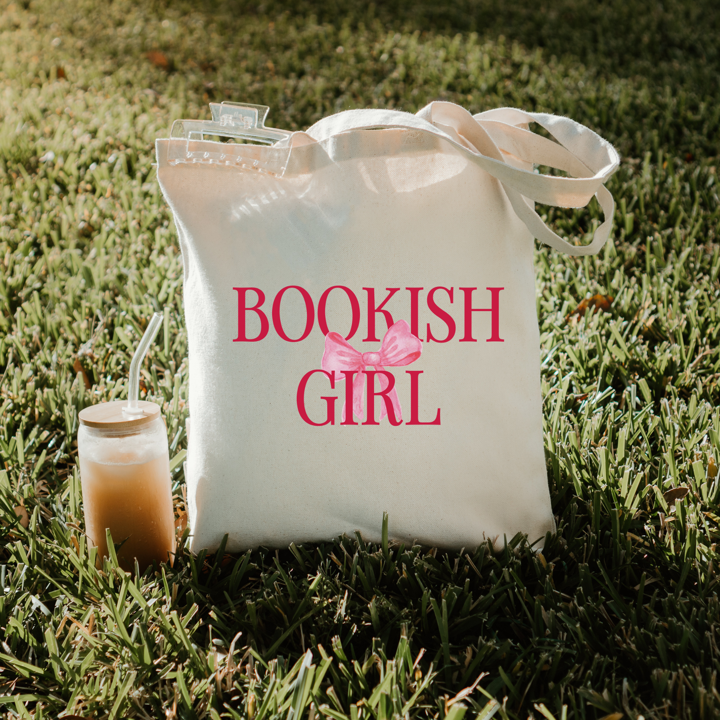 Book store Bow Tote Bags