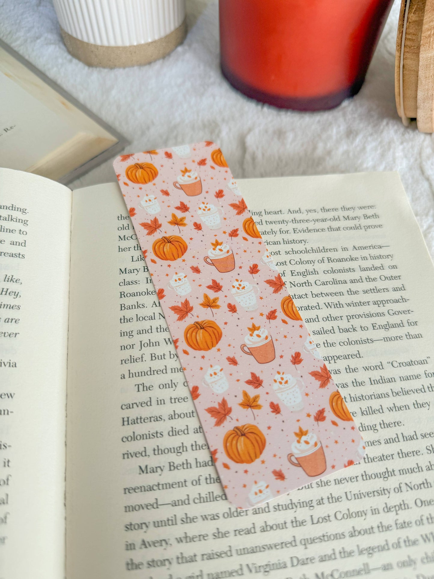 Pink Pumpkin Spice Bookmark | Fall