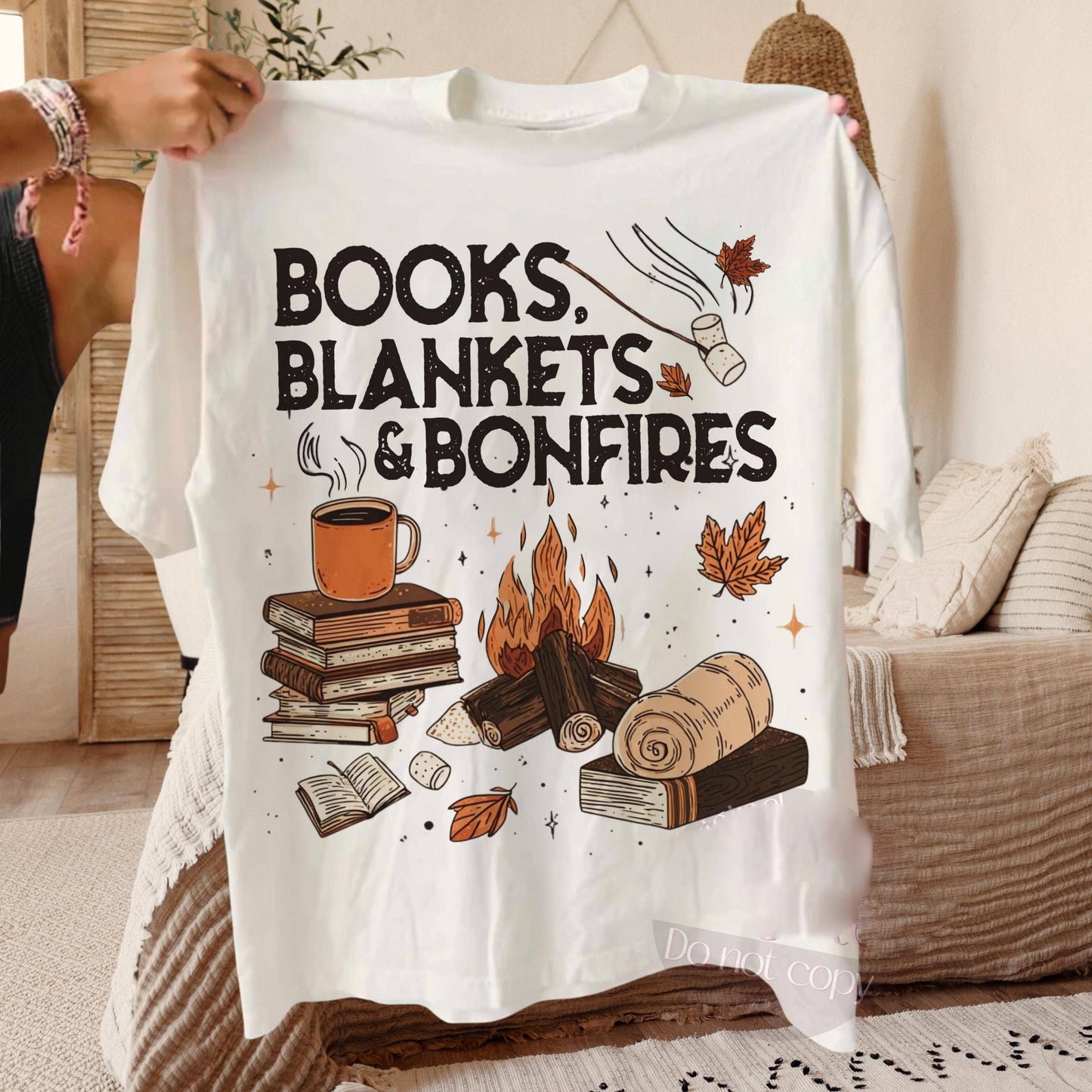 Books Blankets Bonfires Shirt
