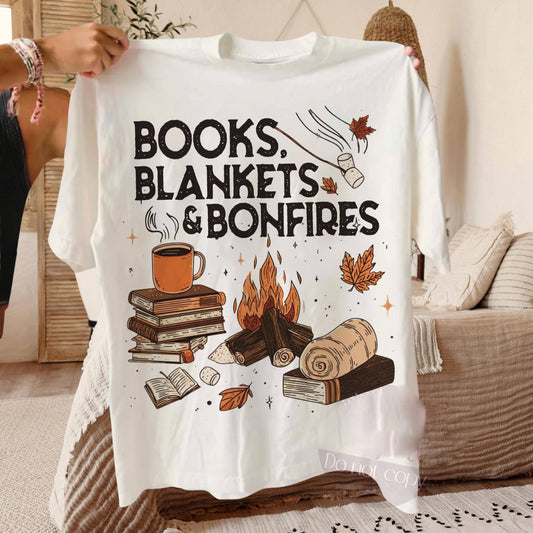 Books Blankets Bonfires Shirt
