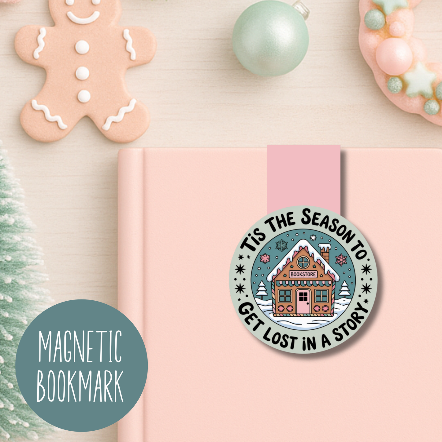 Tis the Season Christmas Magnetic Bookmark
