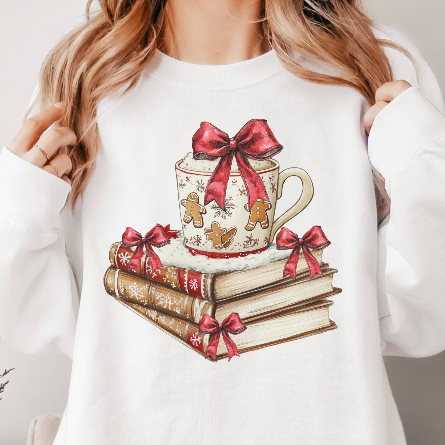 Christmas Book Club Book Lovers Reader Holiday Graphic Tee