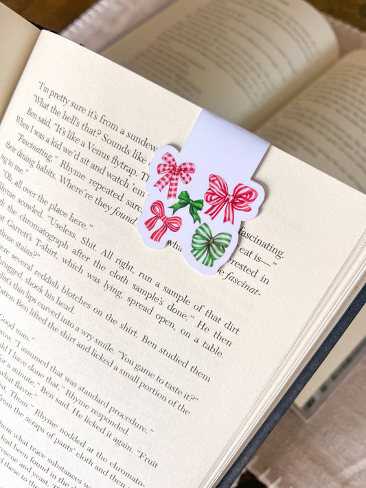 Christmas Bows Magnetic Bookmark